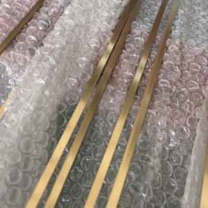 Gold Titanium Stainless Steel Flat Bar — 3mm × 10mm